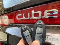 日産キューブの既存キーと新たに作製したスペアキ―