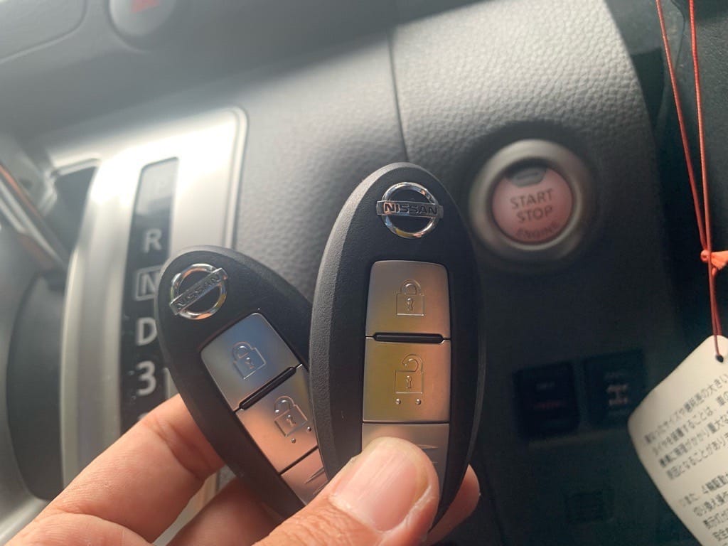 登録した日産キャラバンのスマートキー