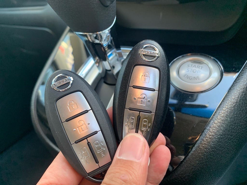 車内から見つかったスマートキー2個