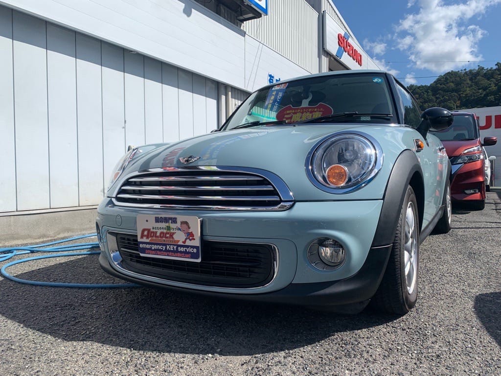 BMW MINI 2012年式。こちらの車両のスペアキーを作製します