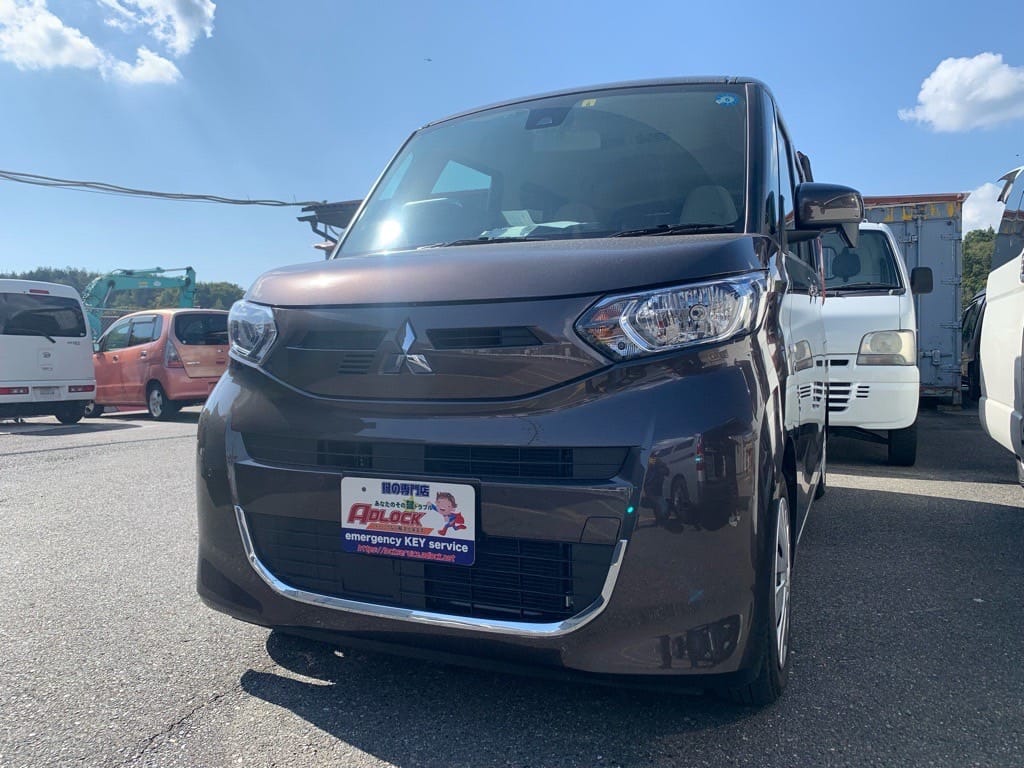 三菱 ekスペース B34A 2021年式。こちらの車両のスペアキーを作製します