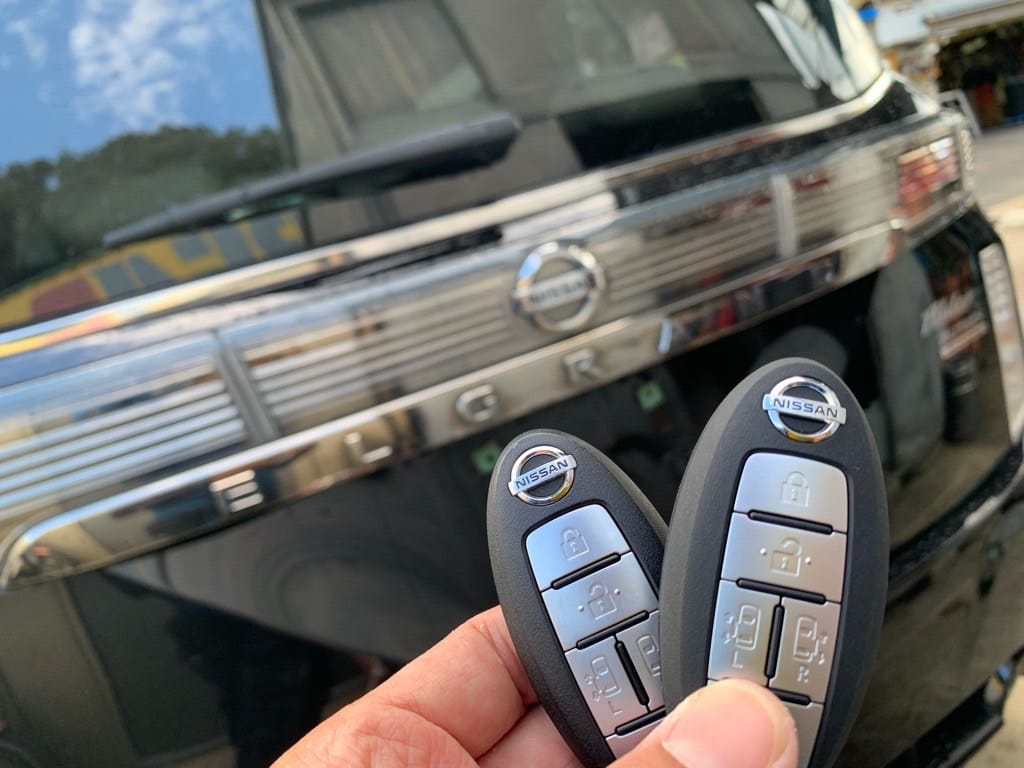 登録が完了した日産エルグランドのスマートキー