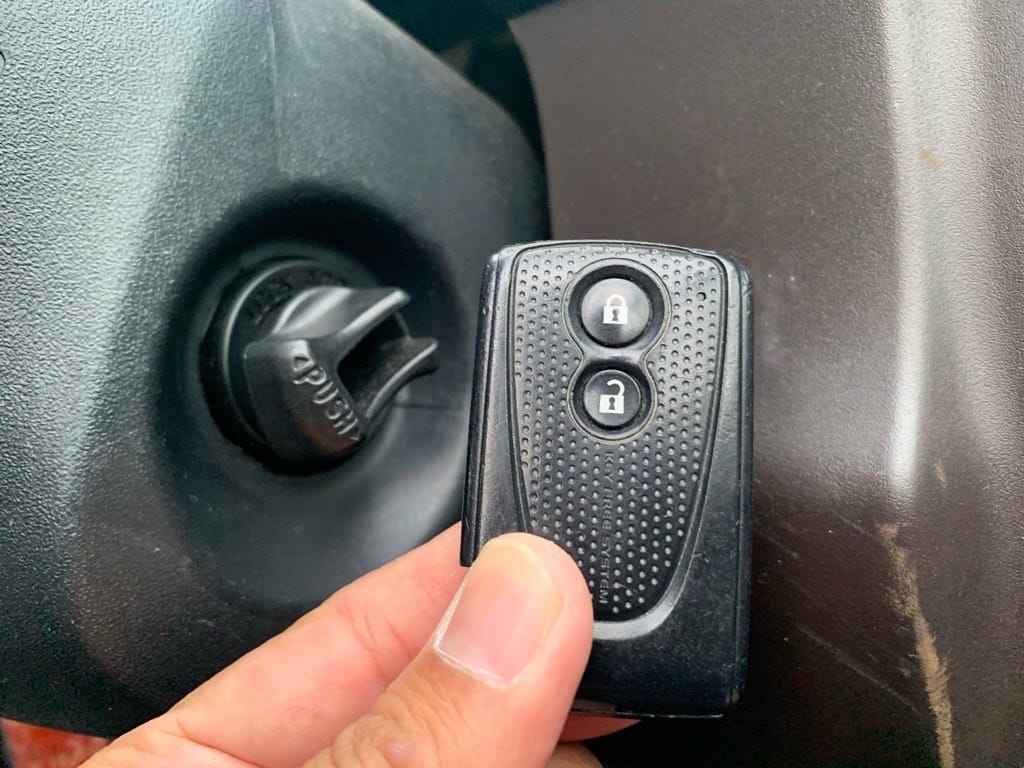 作製したトヨタパッソのスマートキー