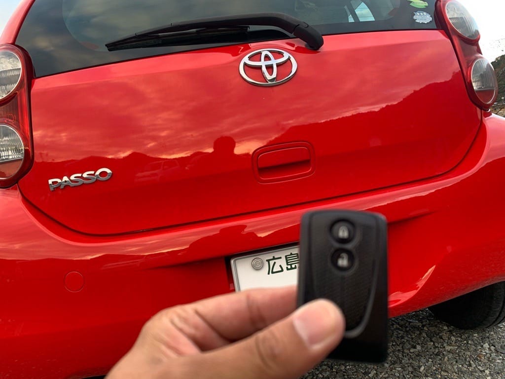 作製したトヨタパッソのスマートキー