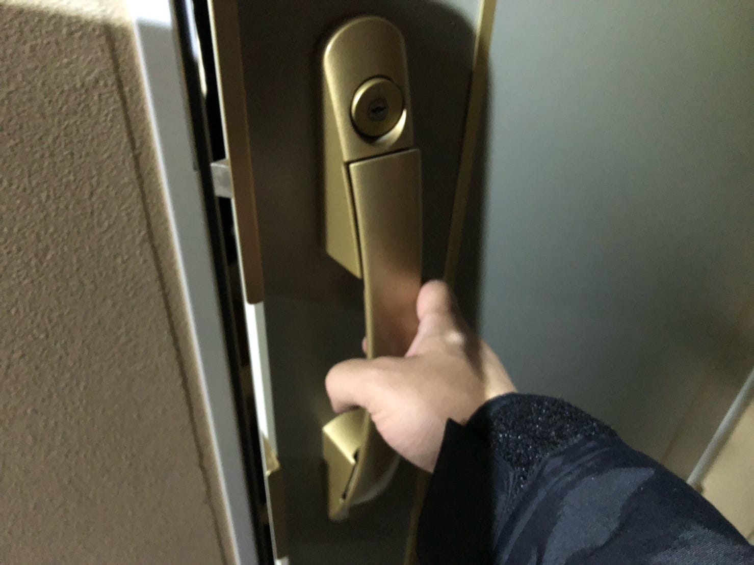 解錠に成功し、ドアが開きました