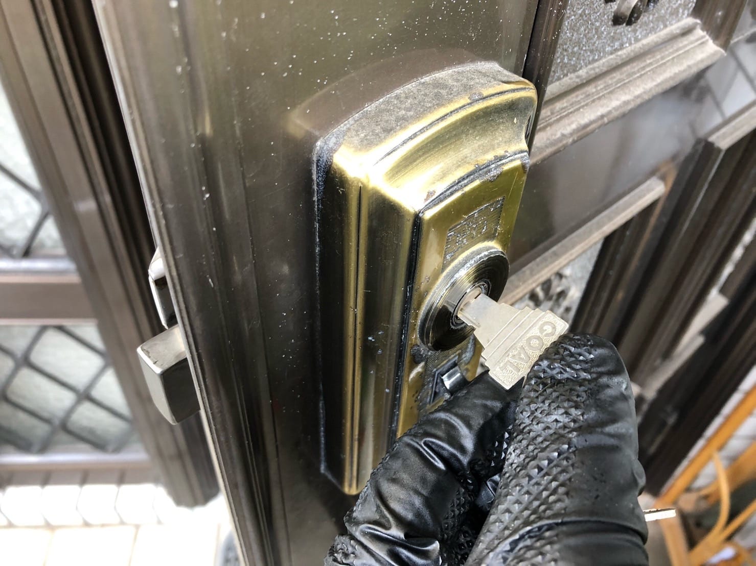 鍵をさして動作を確認