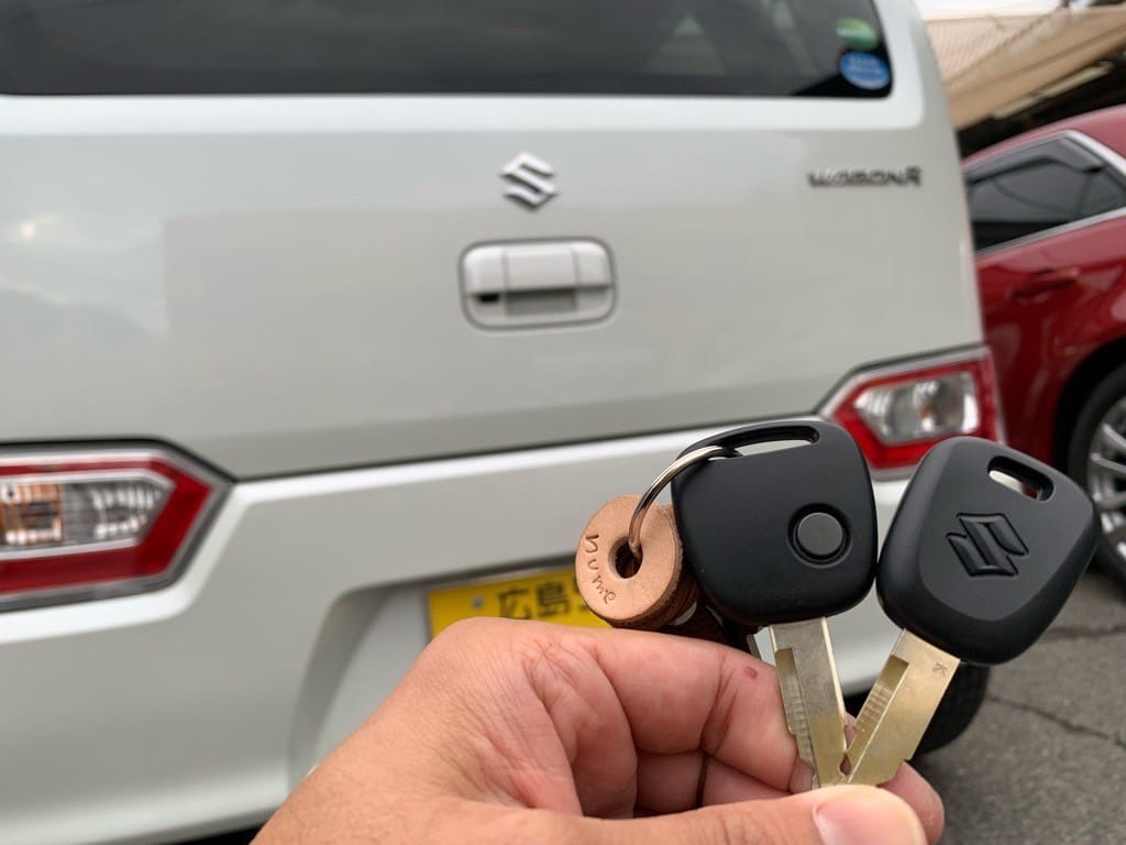 作製したスズキワゴンRの鍵2本