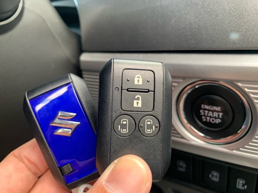 登録が完了したスズキスペーシアギアのスマートキー