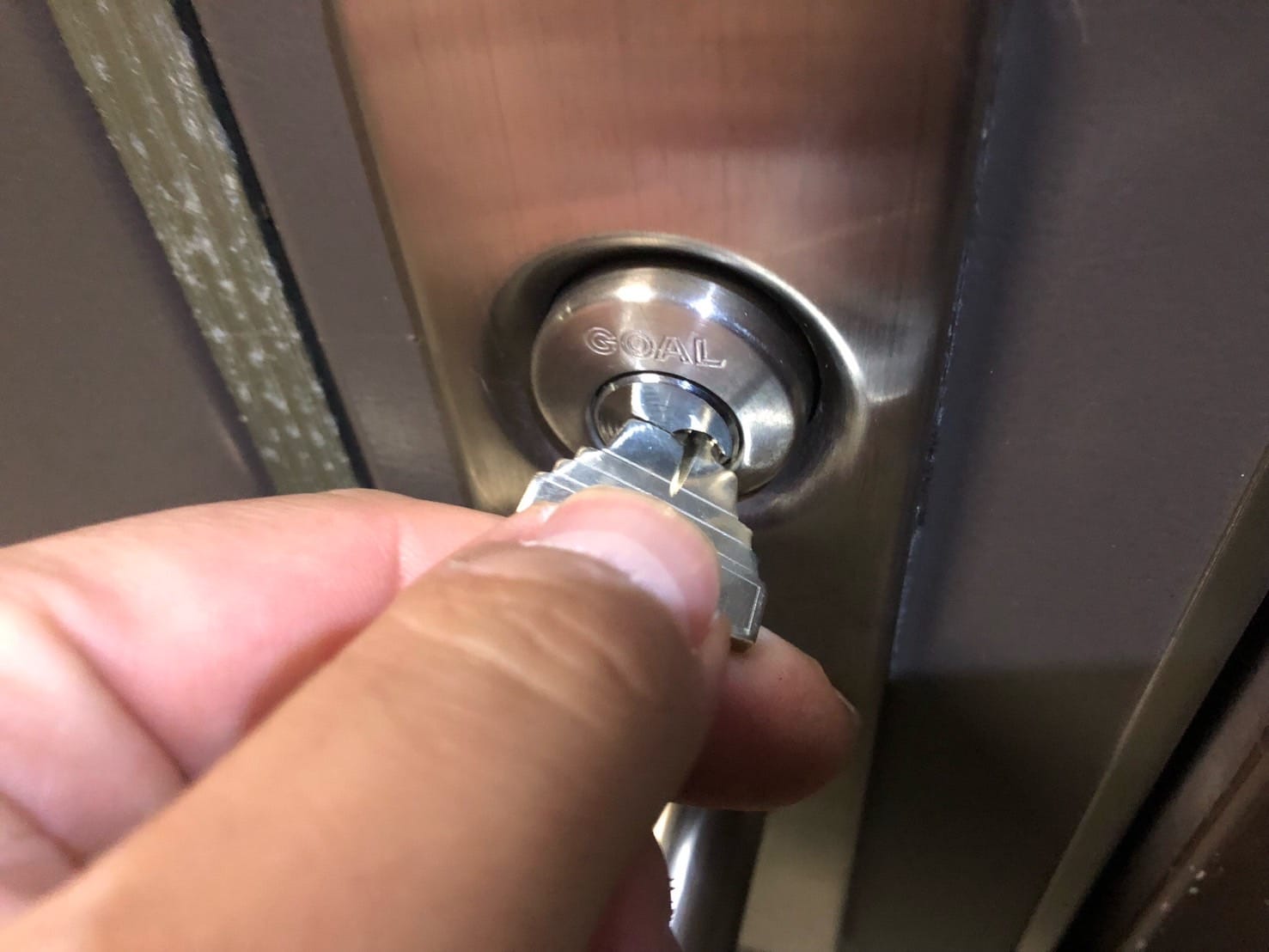 鍵を回して動作を確認