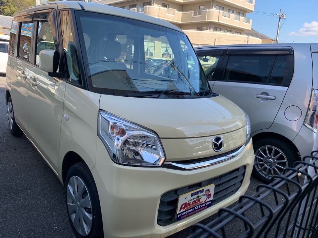 スペアキ―作製のご依頼をいただいた納車前のマツダ フレアワゴン MM42S 2016年式