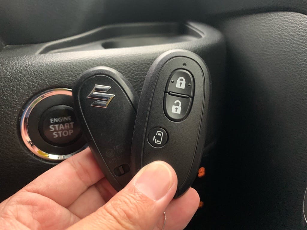 登録が完了したスズキスペーシアのスマートキー