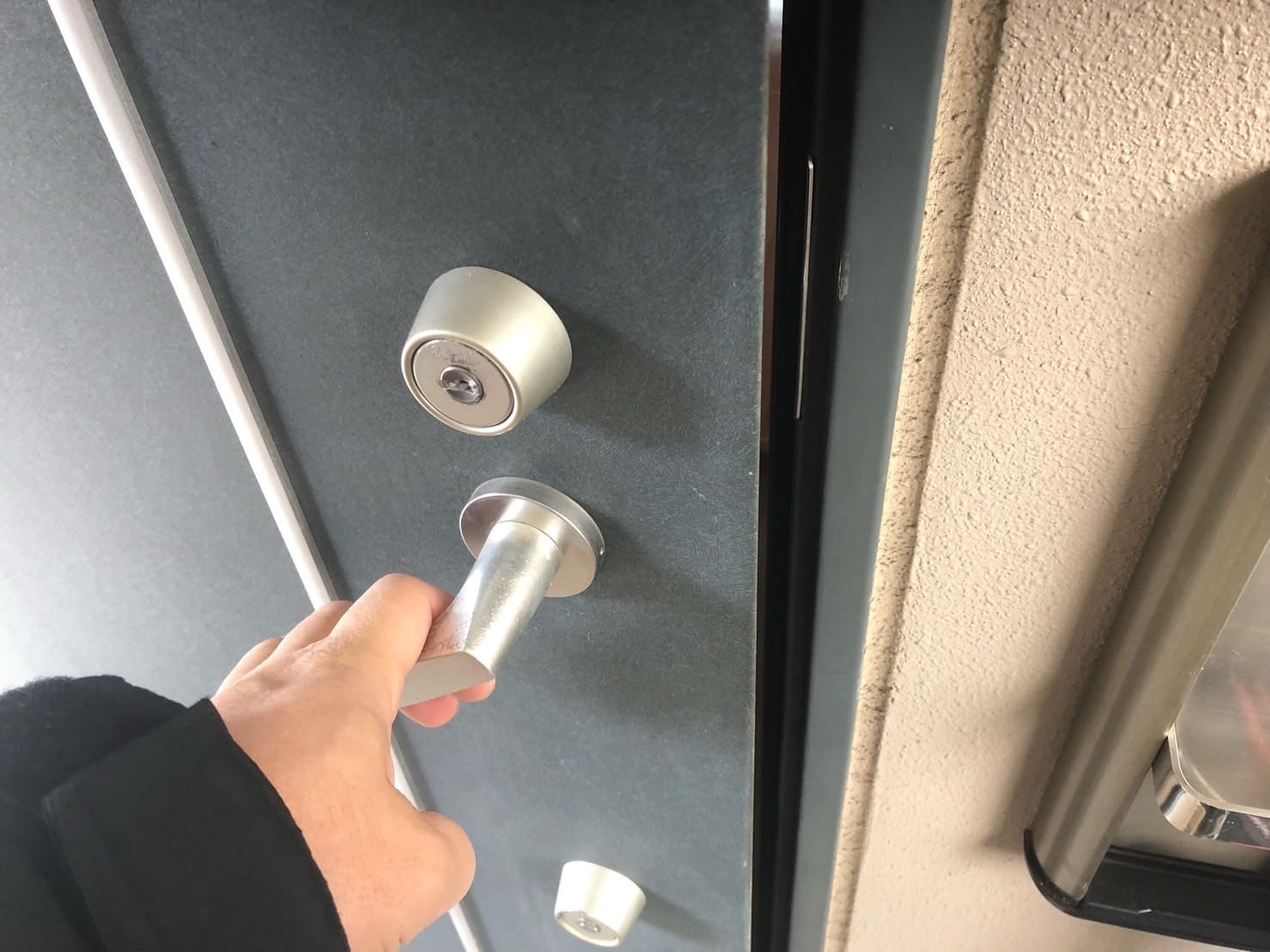 解錠して扉が開くようになりました