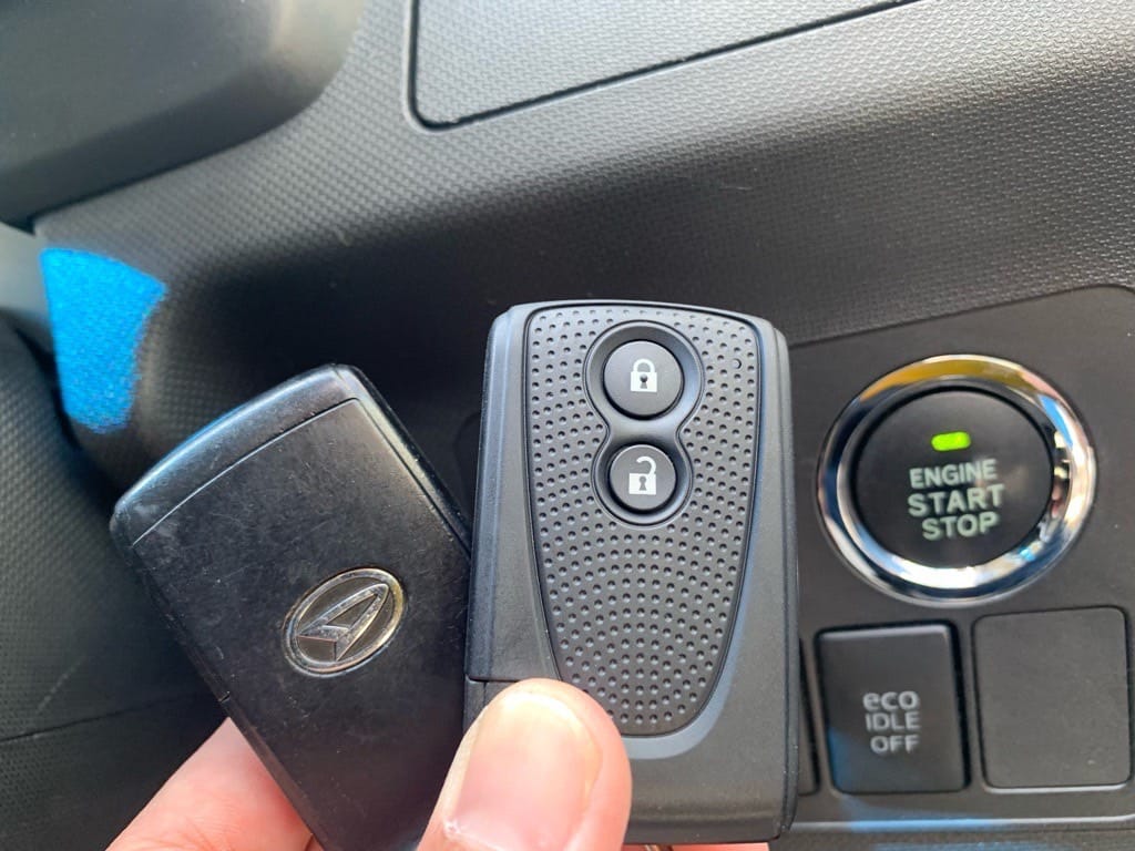 登録が完了したムーヴのキーフリーリモコン