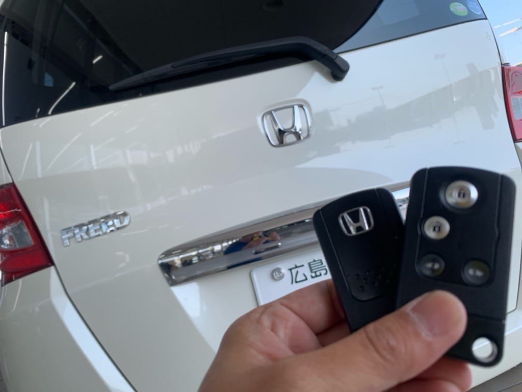 フリードの既存キーと今回作製したスペアキー