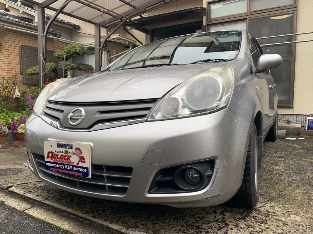 スペアキ―作製のご依頼をいただいた日産 ノート E11 2009年式