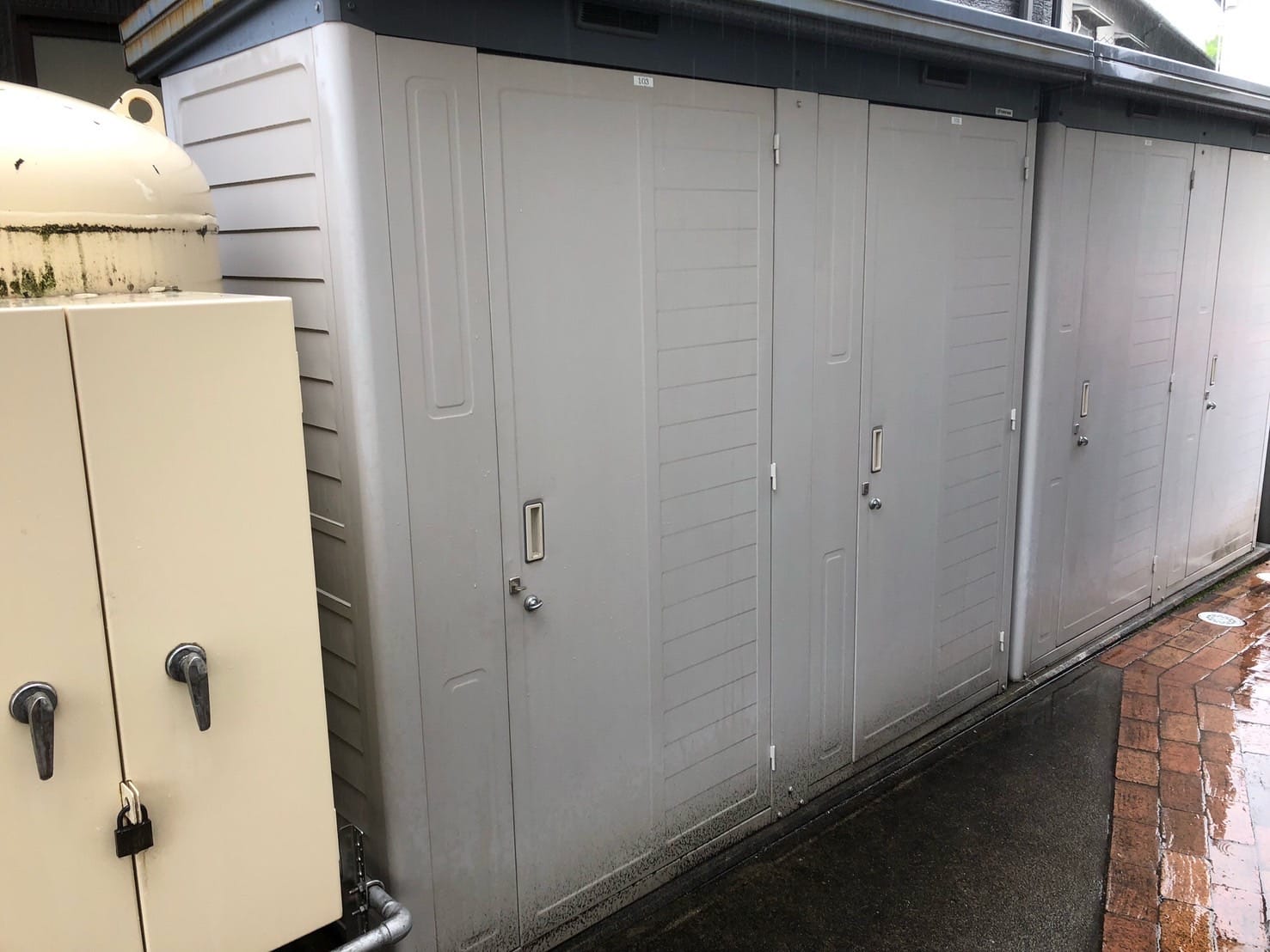 賃貸物件に設置されている物置。こちらの鍵を作製します