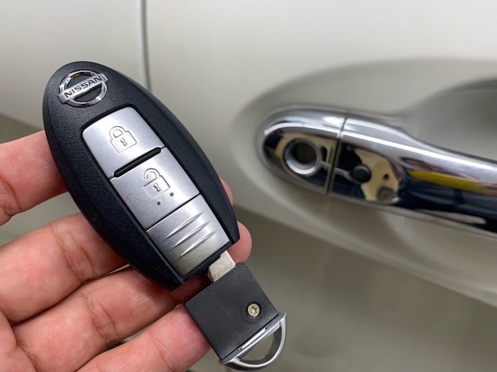 登録した日産ノートのスマートキーに作製したメカニカルキーを収納