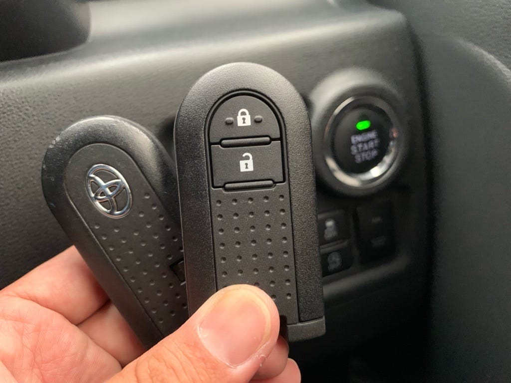 登録が完了したトヨタパッソのスマートキー