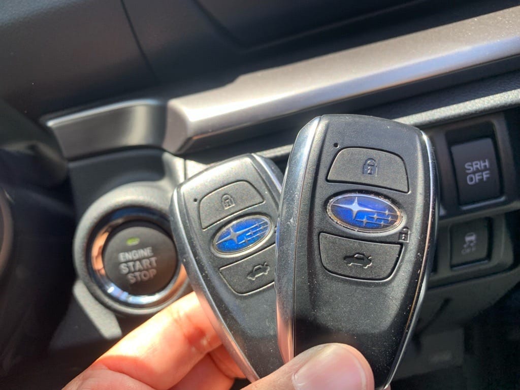 新たに作製したスバルインプレッサのスマートキー２個