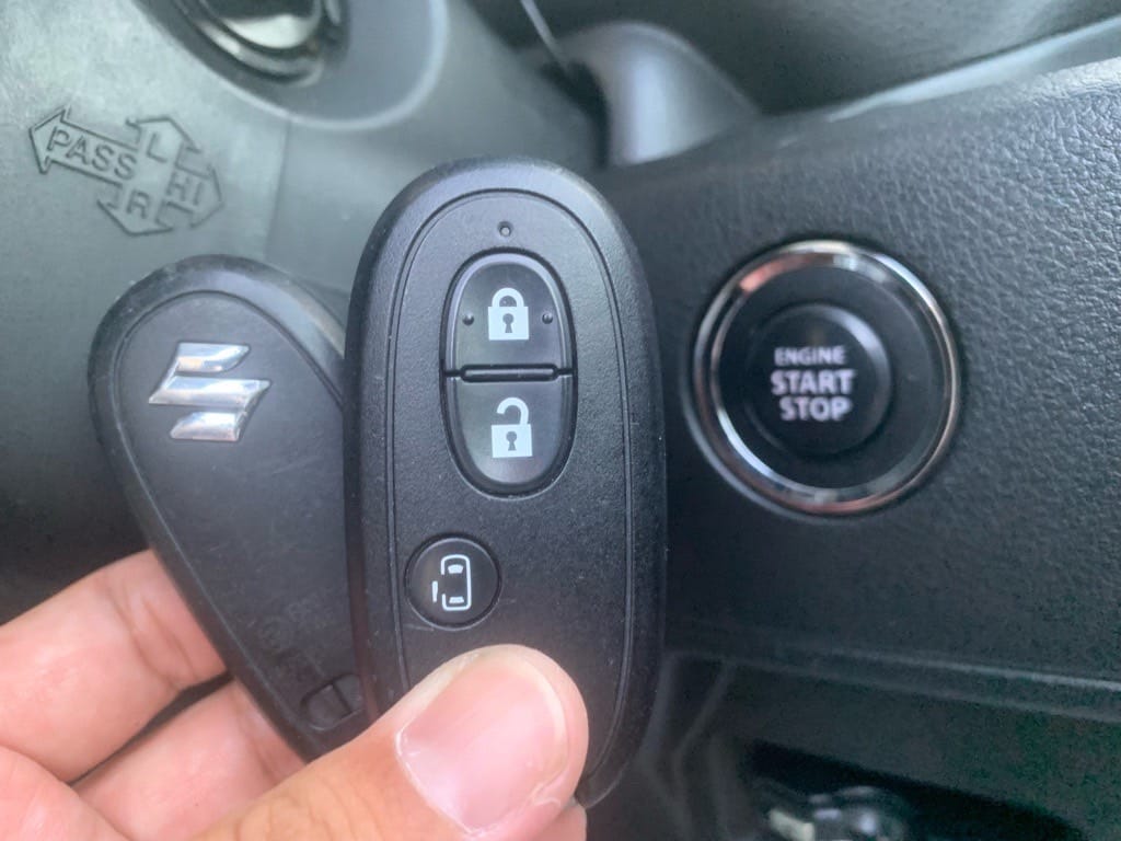 登録が完了したスズキスペーシアのスマートキー