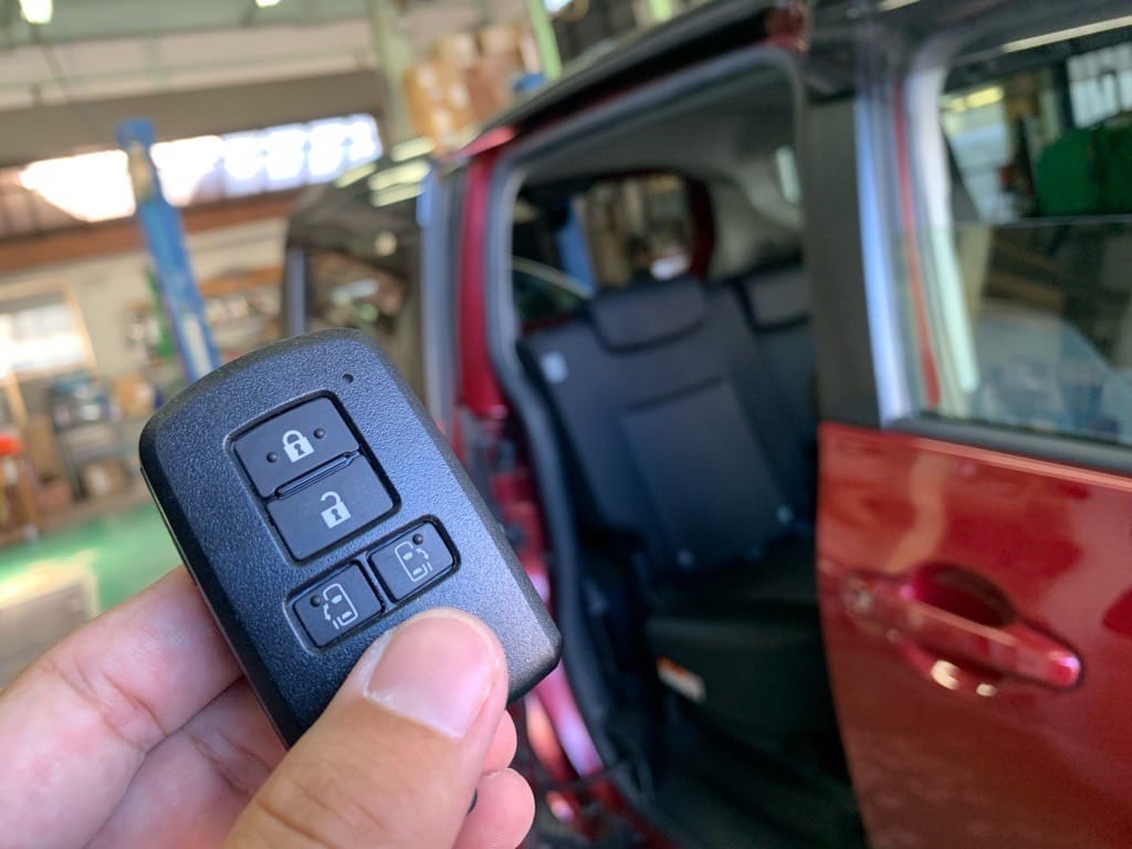 登録が完了したトヨタシエンタのスマートキー