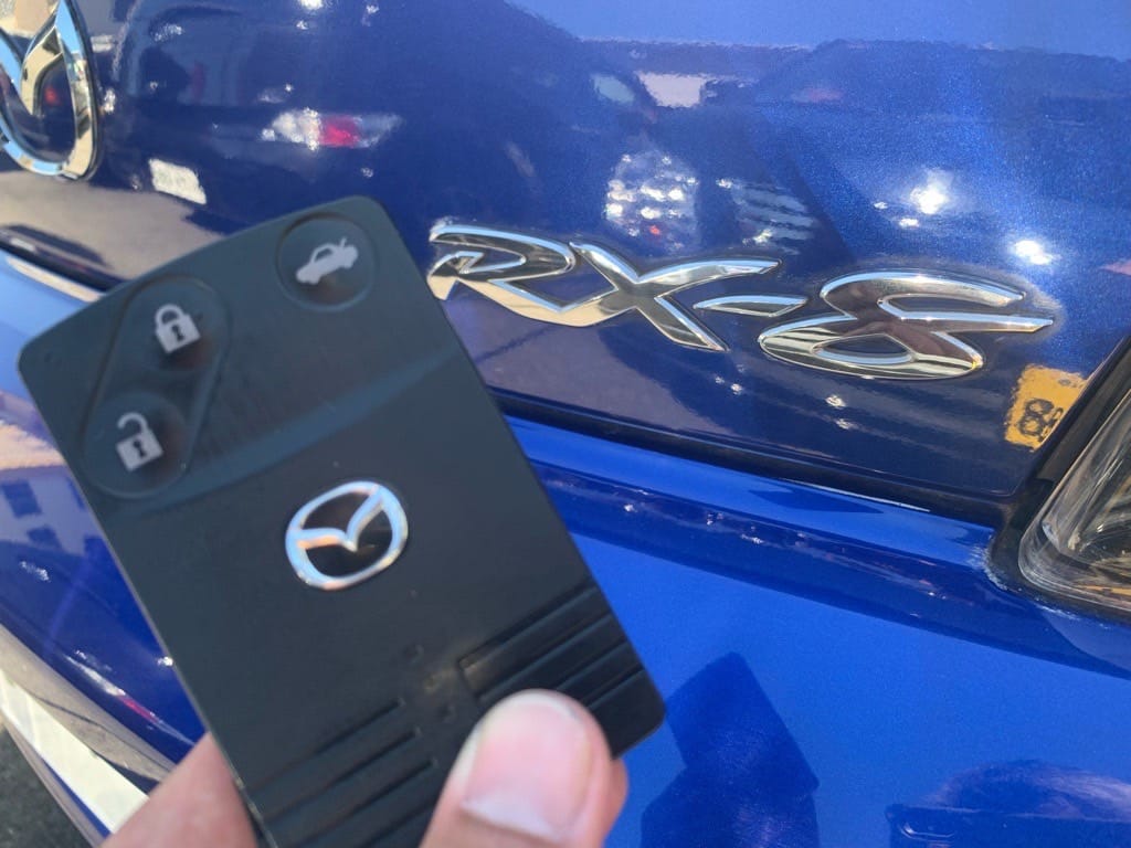 車内から回収したRX8のカードキー