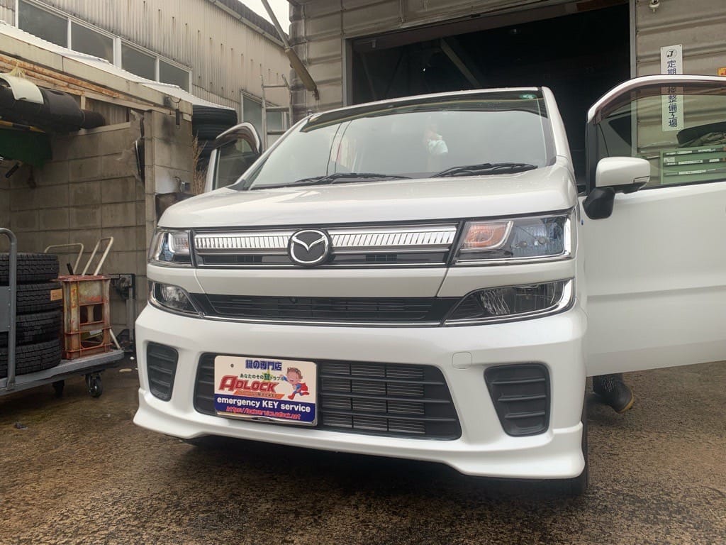 スペアキ―作製のご依頼をいただいた納車前のマツダ フレアMJ55S 2018年式