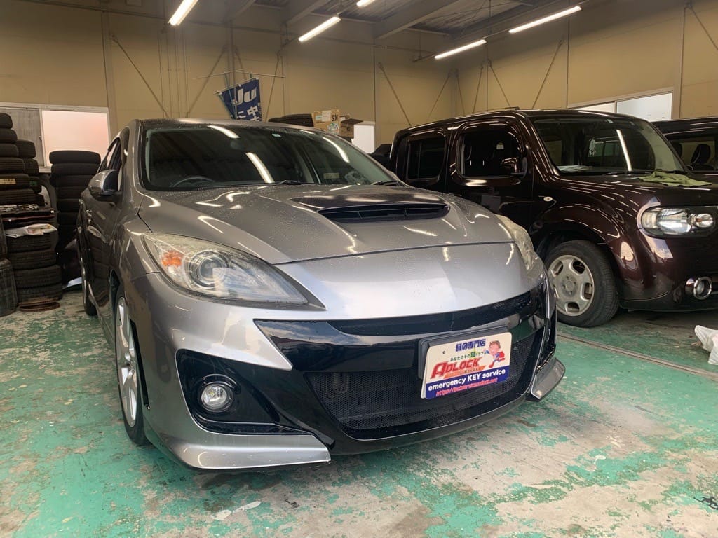 スペアキ―作製のご依頼をいただいた納車前のマツダ アクセラBL3FW 2011年式