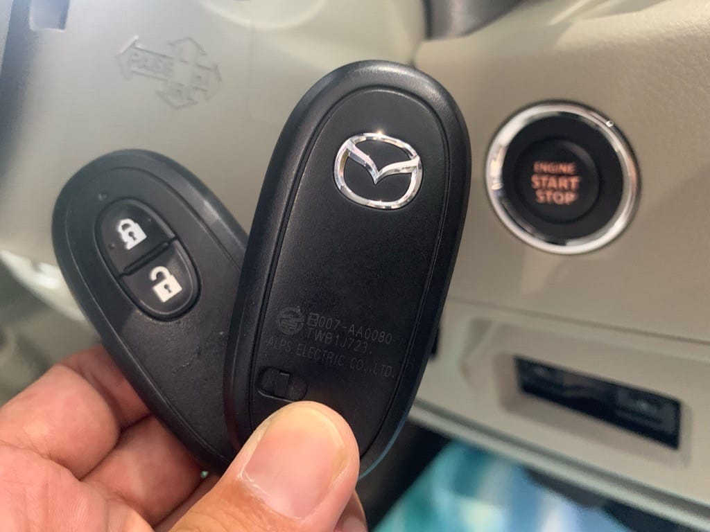 登録が完了したマツダフレアのスマートキー