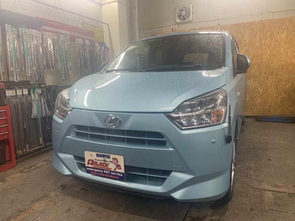 スペアキ―作製のご依頼をいただいた納車前のダイハツ ミライース LA350S 2017年式