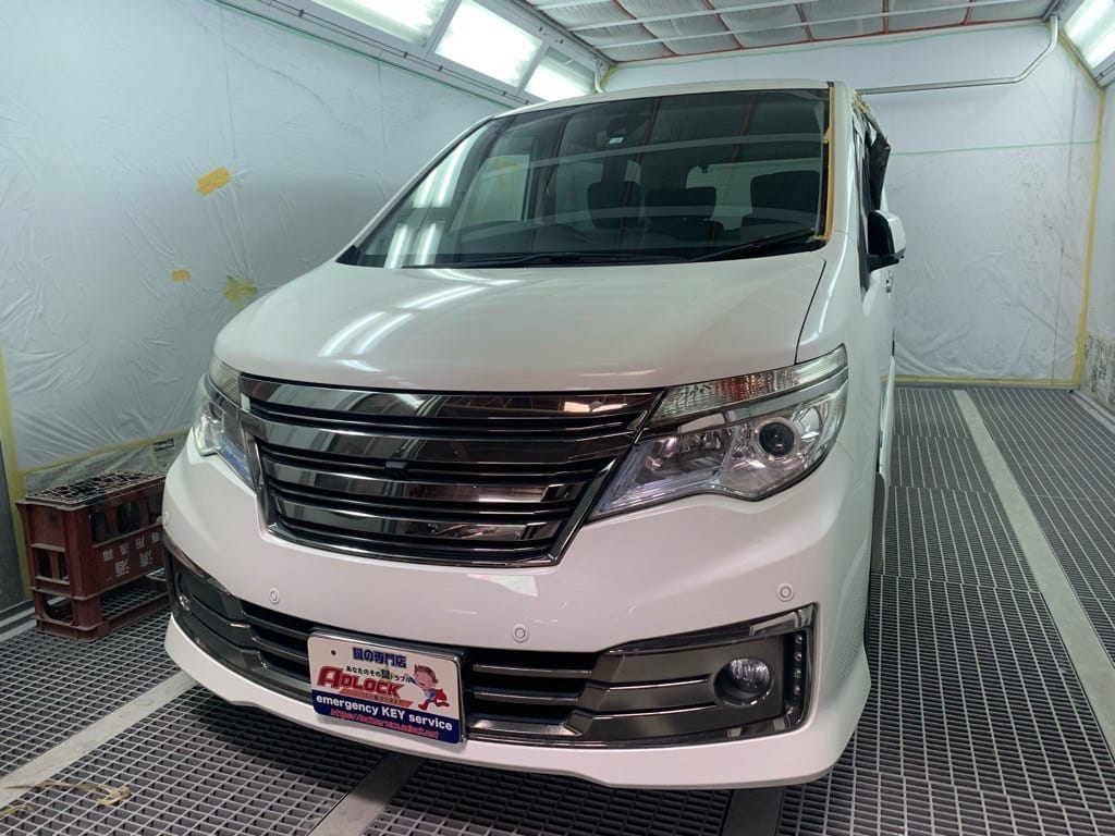 スペアキ―作製のご依頼をいただいた納車前の日産 セレナHC26 2014年式