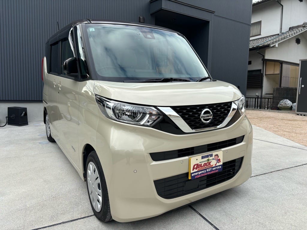 日産 ルークスB44A 2021年式。こちらの車両のスペアキーを作製します
