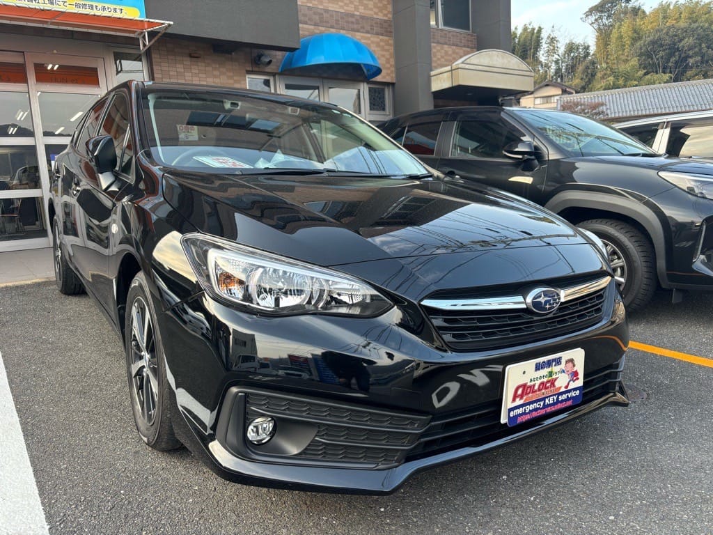 スバル インプレッサGT2 2022年式。こちらの車両のスペアキーを作製します