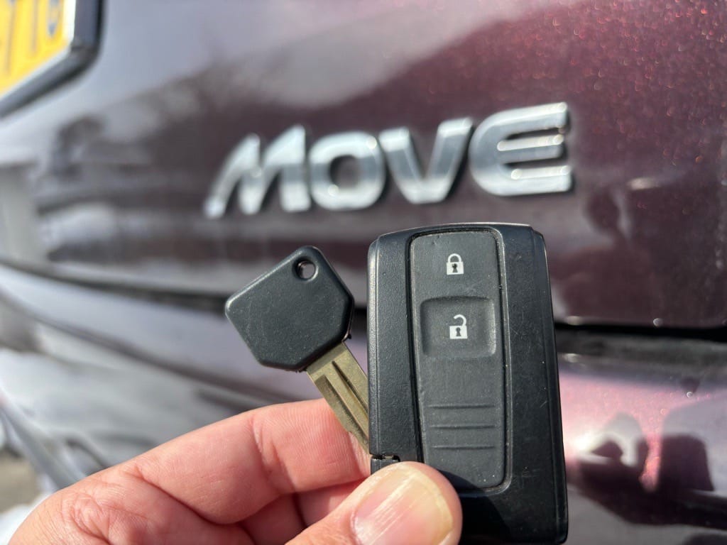 作製したムーヴのキーフリーリモコンとメカニカルキー