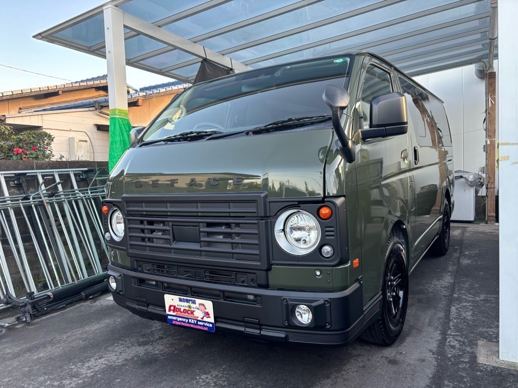 トヨタ ハイエースTRH200 2021年式。こちらの車両の鍵を作製します