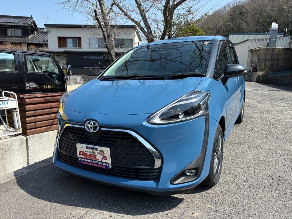 トヨタ シエンタNHP170 2021年式。こちらの車両の鍵を作製します