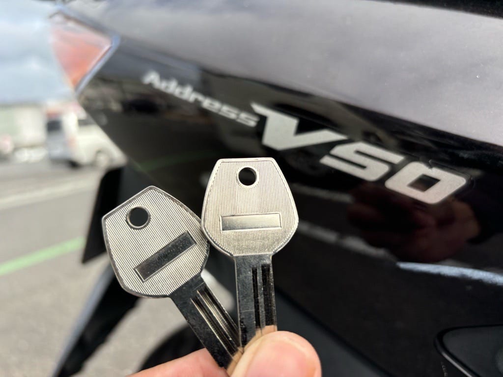 作製した2本の鍵