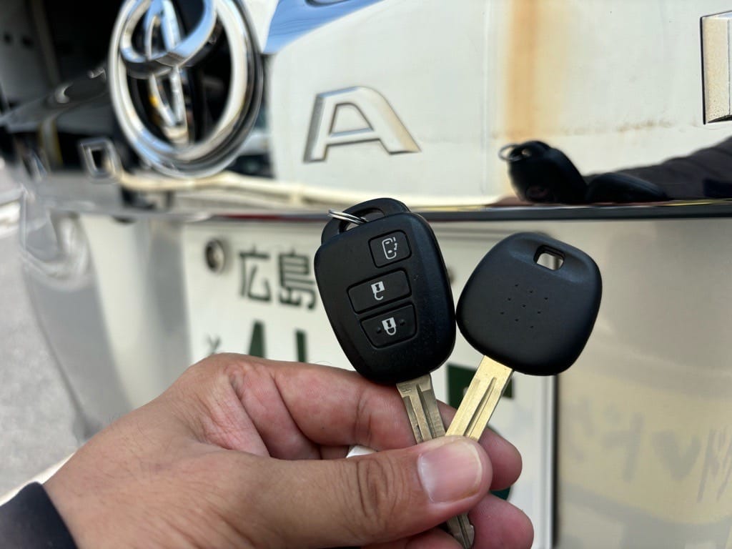 ノアの既存キーと今回作製したスペアキー