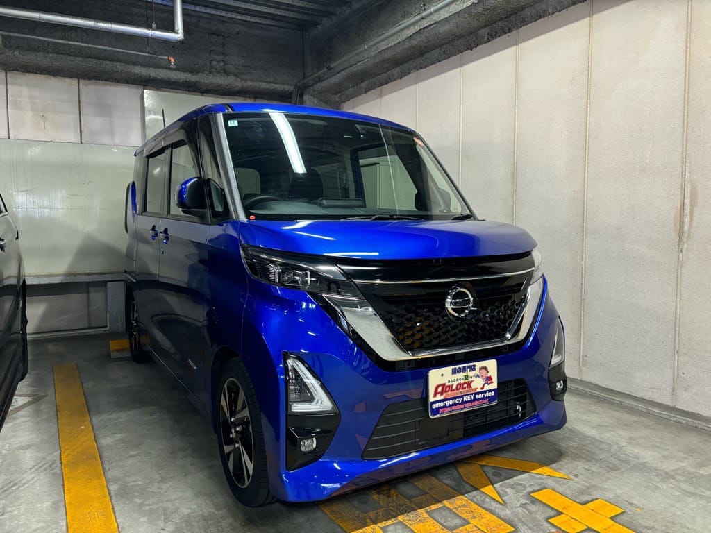 日産 ルークスB45A 2021年式。こちらの車両の鍵を作製します