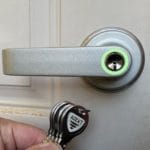 レバーハンドル錠の取り付けが完了