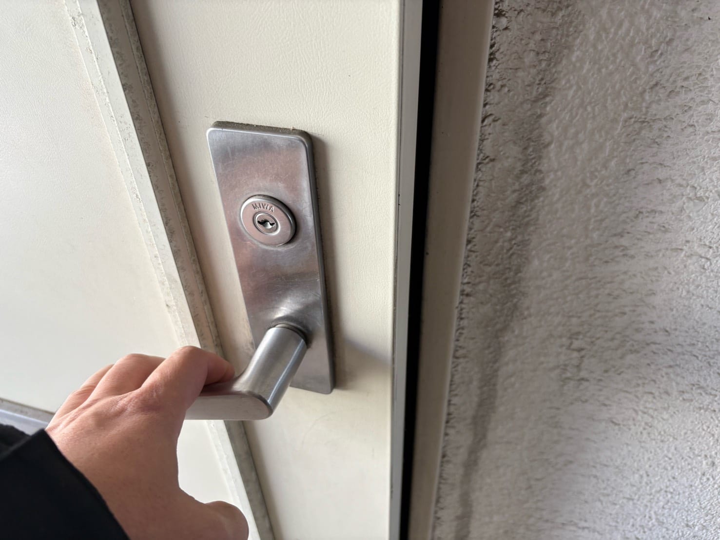 ドアを開ける様子