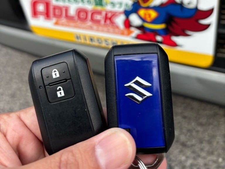 ハスラーの既存キーと今回作製したスペアキー