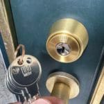 ディンプルシリンダーへ交換完了