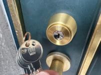 ディンプルシリンダーへ交換完了